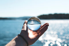 hand holding edible water biodegradable packaging