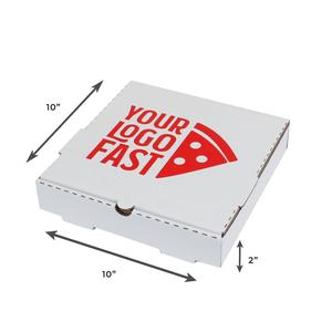 White Custom Pizza Box 10 x 10 x 2