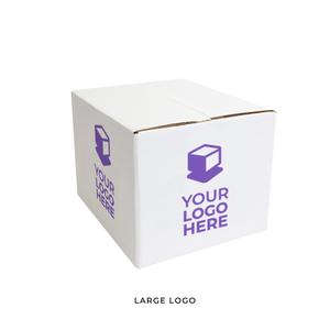 Small White Custom Shipping Box  12 x 10 x 8